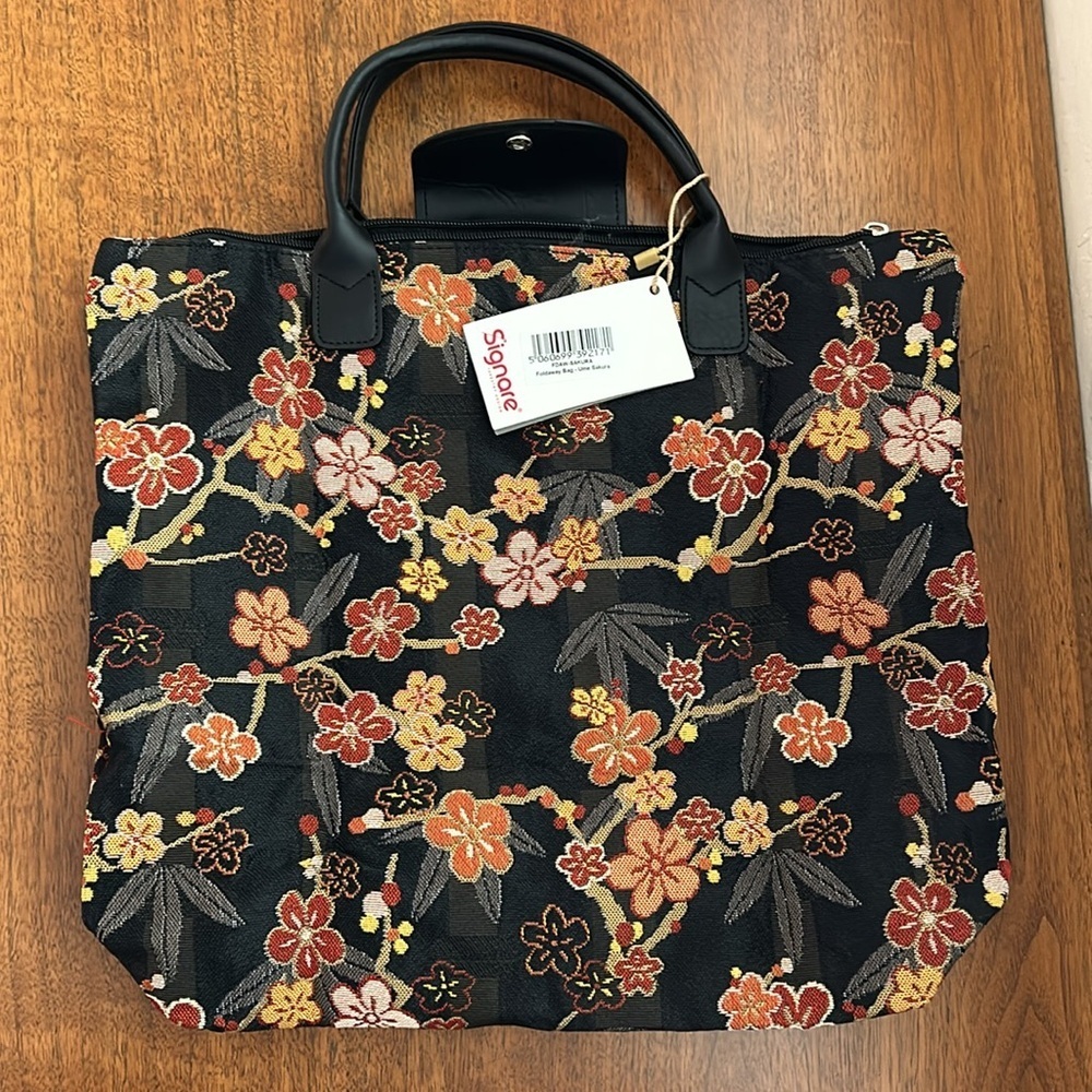 NEW Signare Floral Tapestry Foldable Reusable Shopping Bag